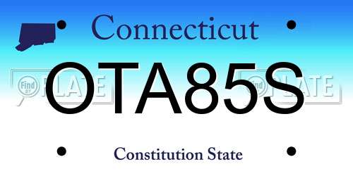 OTA85S Connecticut License Plate