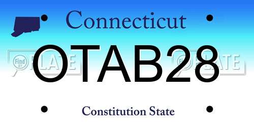 OTAB28 Connecticut License Plate