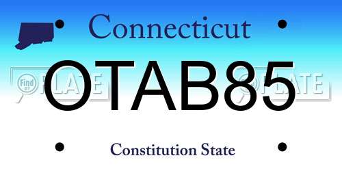 OTAB85 Connecticut License Plate