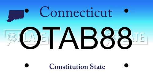 OTAB88 Connecticut License Plate
