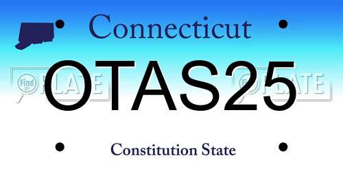 OTAS25 Connecticut License Plate