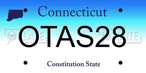 OTAS28 Connecticut License Plate
