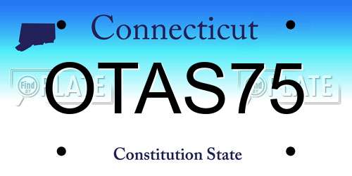 OTAS75 Connecticut License Plate