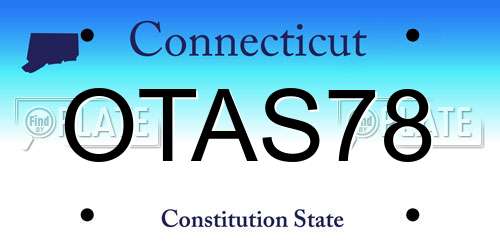 OTAS78 Connecticut License Plate