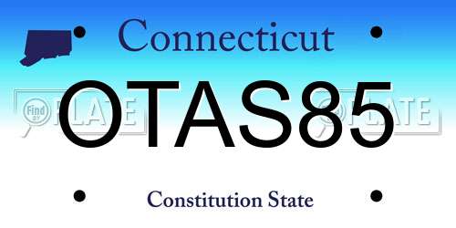 OTAS85 Connecticut License Plate