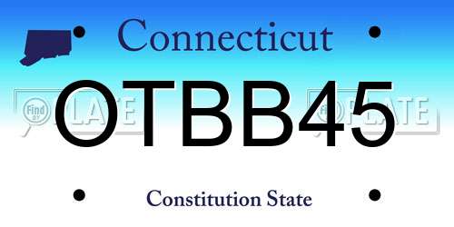 OTBB45 Connecticut License Plate