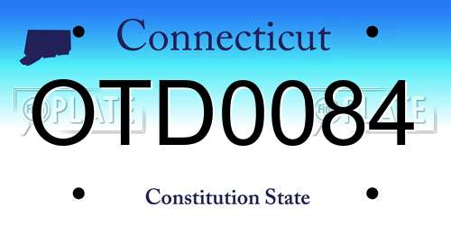 OTD0084 Connecticut License Plate