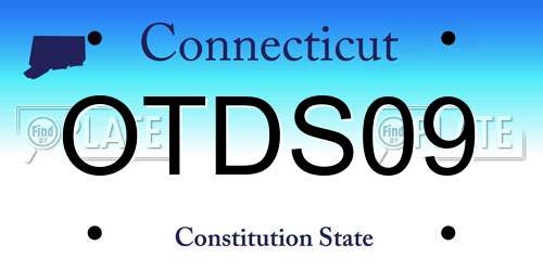 OTDS09 Connecticut License Plate