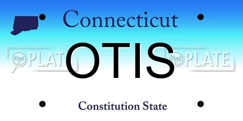 OTIS Connecticut License Plate