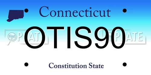 OTIS90 Connecticut License Plate