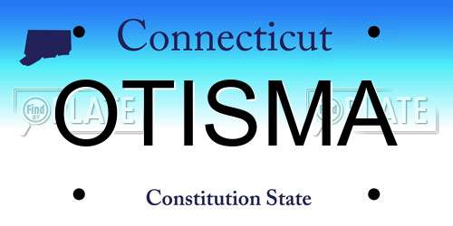OTISMA Connecticut License Plate