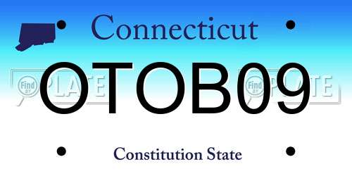 OTOB09 Connecticut License Plate