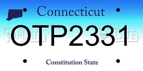 OTP2331 Connecticut License Plate