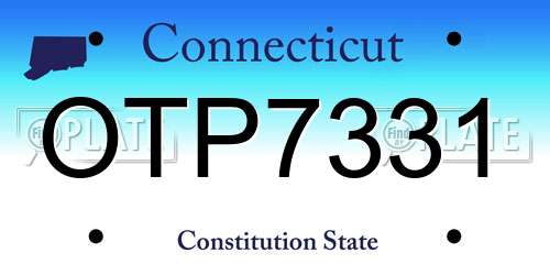 OTP7331 Connecticut License Plate