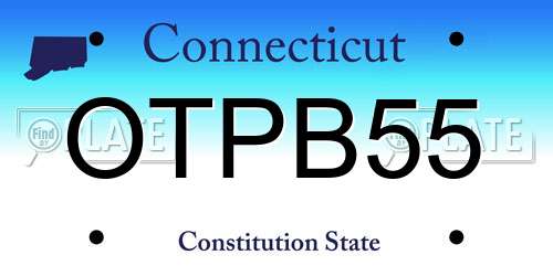 OTPB55 Connecticut License Plate