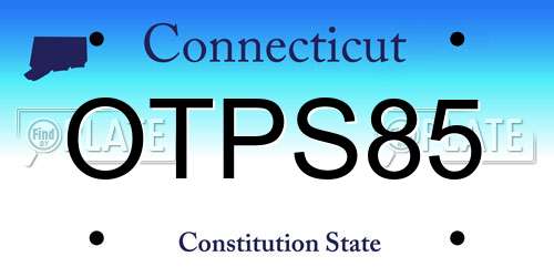 OTPS85 Connecticut License Plate
