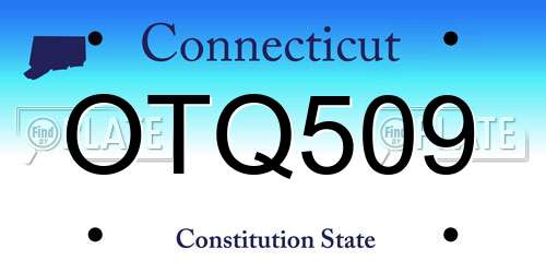 OTQ509 Connecticut License Plate