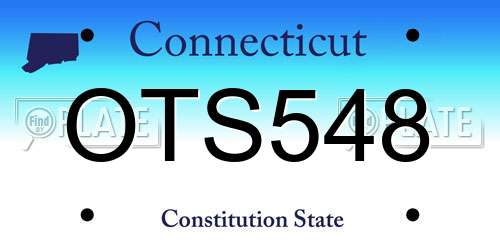 OTS548 Connecticut License Plate