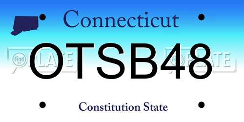 OTSB48 Connecticut License Plate