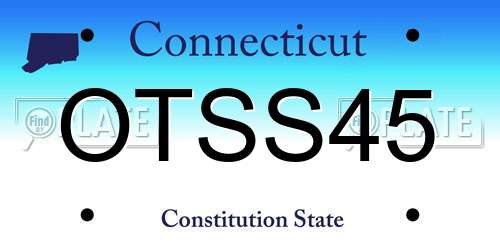OTSS45 Connecticut License Plate
