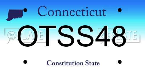 OTSS48 Connecticut License Plate