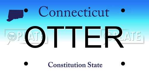 OTTER Connecticut License Plate