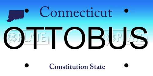 OTTOBUS Connecticut License Plate