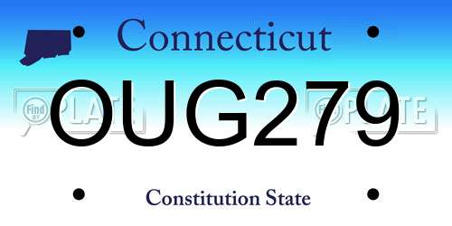 OUG279 Connecticut License Plate