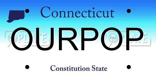 OURPOP Connecticut License Plate