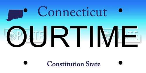 OURTIME Connecticut License Plate