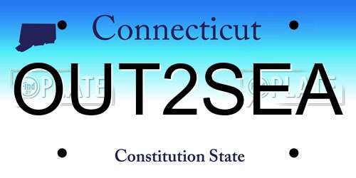 OUT2SEA Connecticut License Plate