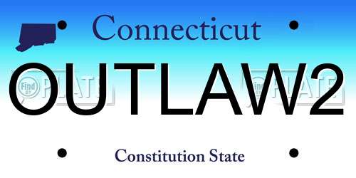 OUTLAW2 Connecticut License Plate