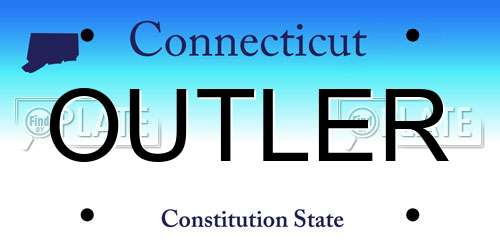 OUTLER Connecticut License Plate