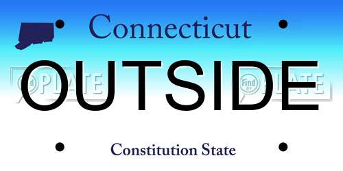 OUTSIDE Connecticut License Plate