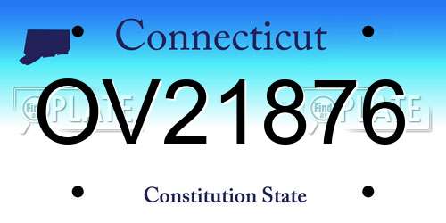 OV21876 Connecticut License Plate