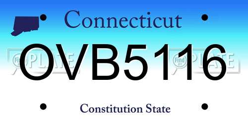 OVB5116 Connecticut License Plate