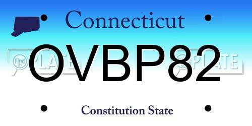 OVBP82 Connecticut License Plate