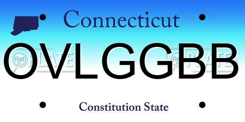 OVLGGBB Connecticut License Plate