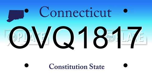 OVQ1817 Connecticut License Plate
