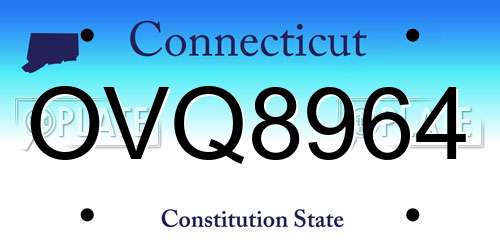 OVQ8964 Connecticut License Plate