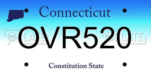 OVR520 Connecticut License Plate