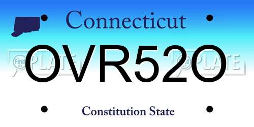OVR52O Connecticut License Plate