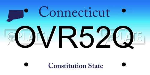 OVR52Q Connecticut License Plate