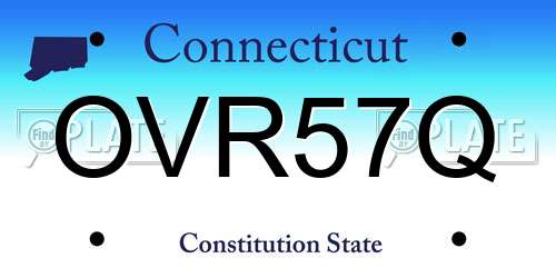 OVR57Q Connecticut License Plate