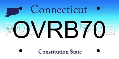 OVRB70 Connecticut License Plate