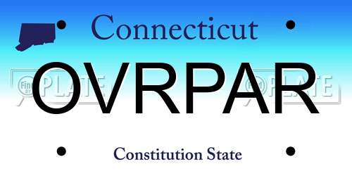 OVRPAR Connecticut License Plate