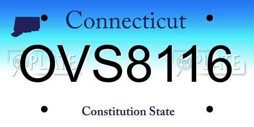 OVS8116 Connecticut License Plate