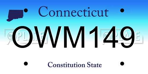 OWM149 Connecticut License Plate