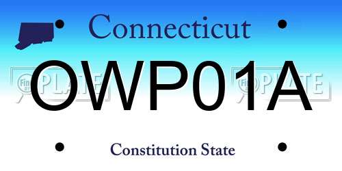OWP01A Connecticut License Plate