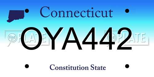 OYA442 Connecticut License Plate